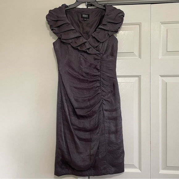 Adrianna Papell Evening Cocktail/Semi Formal Dress Granite Metallic Size 8 - Picture 1 of 12